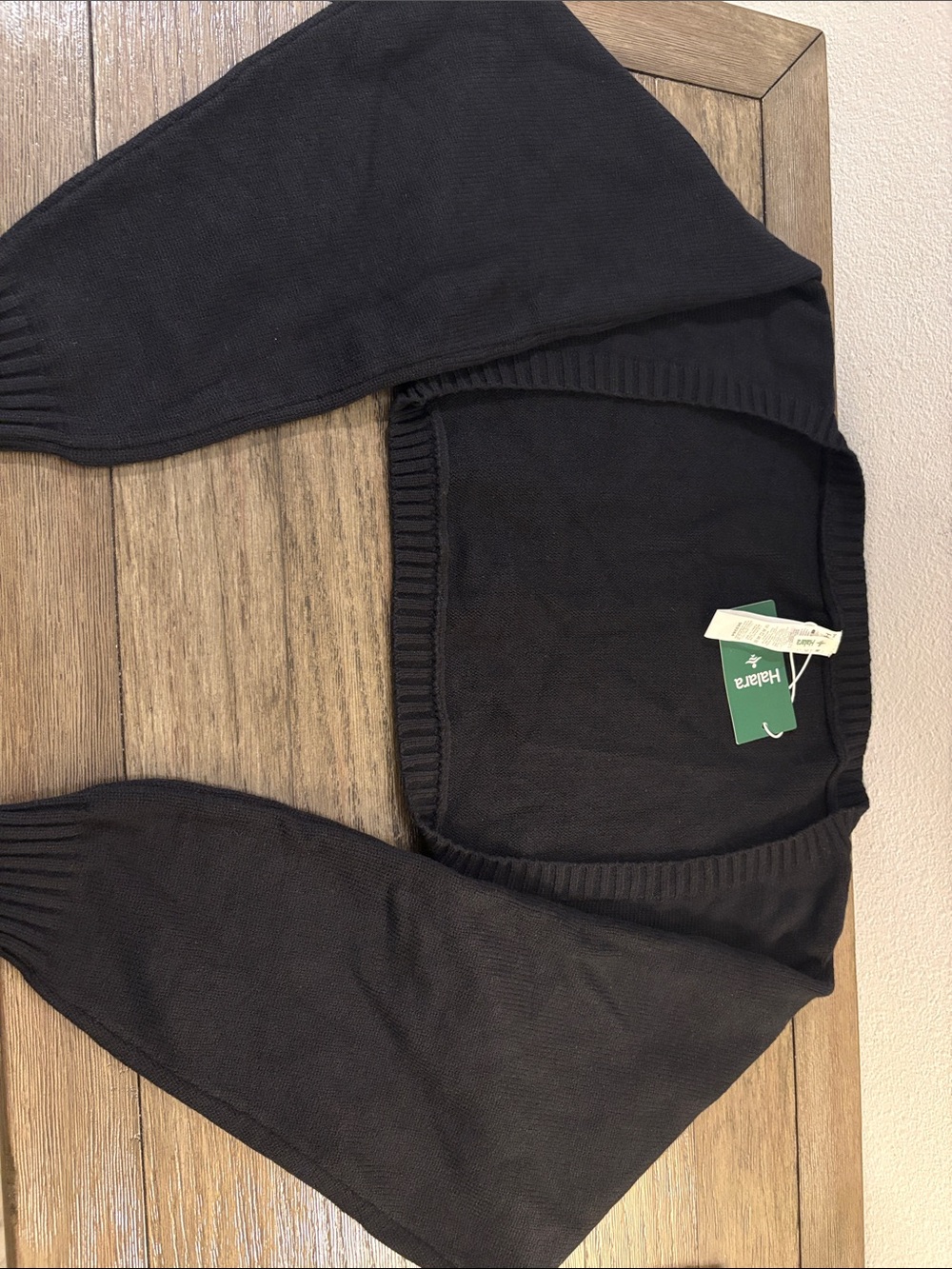 NWT [Halara] Reglan Long Sleeve Relaxed Fit Casual Sweater Shrug Black Women’s M - Picture 6 of 14